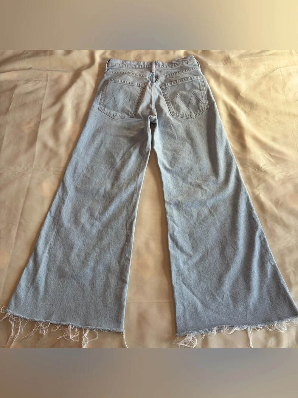 MOTHER- The Twister Ankle Fray Wide Leg Jeans in Cowabunga Size 26 Jeans